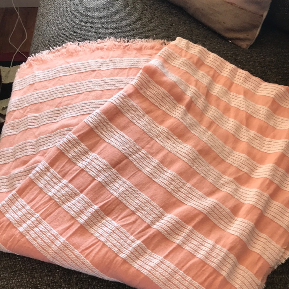 Jcrew pink and white scarf